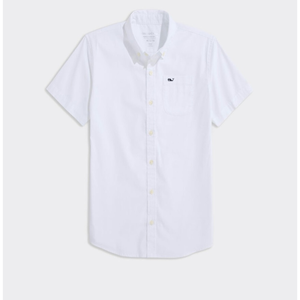 Vineyard Vines Performance Cotton Breakwater Short-Sleeve Button-Down Shirt L